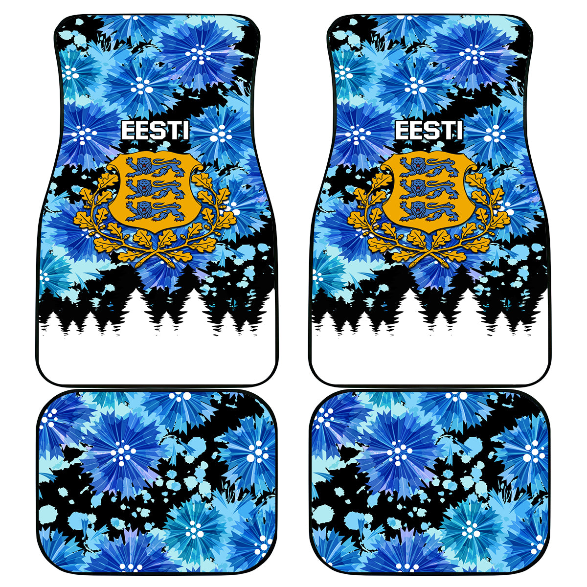 Estonia Independence Day Car Mats Cornflower Unique Style