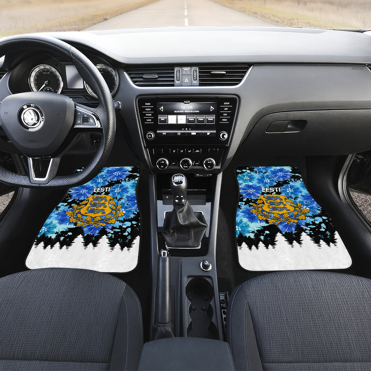 Estonia Independence Day Car Mats Cornflower Unique Style - Wonder Print Shop