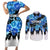 Estonia Independence Day Couples Matching Short Sleeve Bodycon Dress and Long Sleeve Button Shirt Cornflower Unique Style - Wonder Print Shop