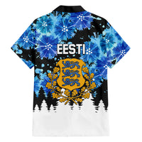 Estonia Independence Day Family Matching Short Sleeve Bodycon Dress and Hawaiian Shirt Cornflower Unique Style - Wonder Print Shop