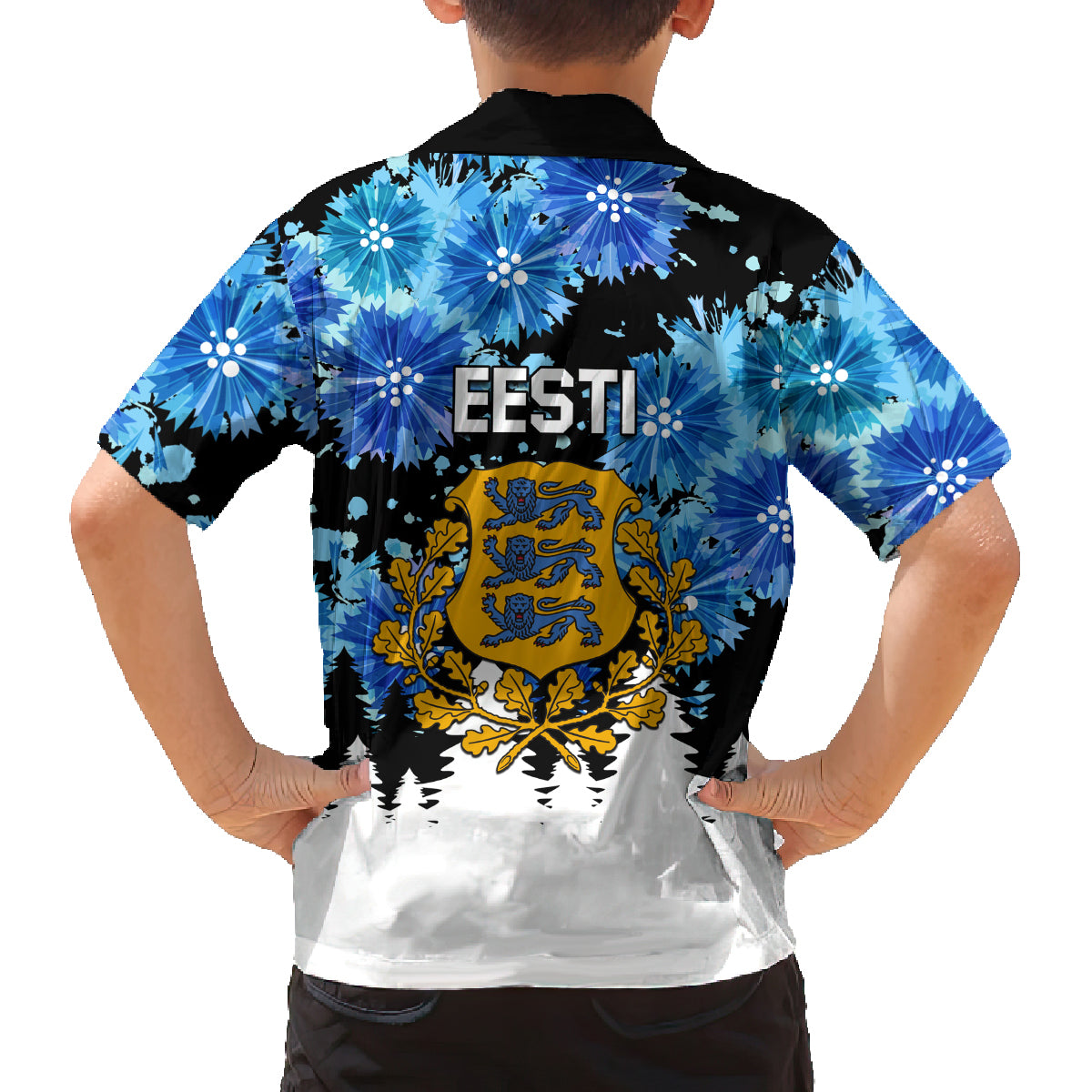 Estonia Independence Day Family Matching Tank Maxi Dress and Hawaiian Shirt Cornflower Unique Style - Wonder Print Shop