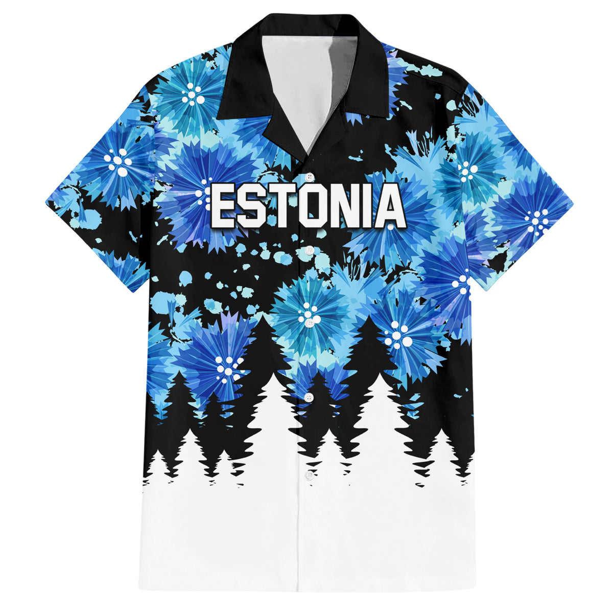 Estonia Independence Day Hawaiian Shirt Cornflower Unique Style - Wonder Print Shop