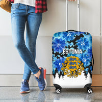 Estonia Independence Day Luggage Cover Cornflower Unique Style - Wonder Print Shop