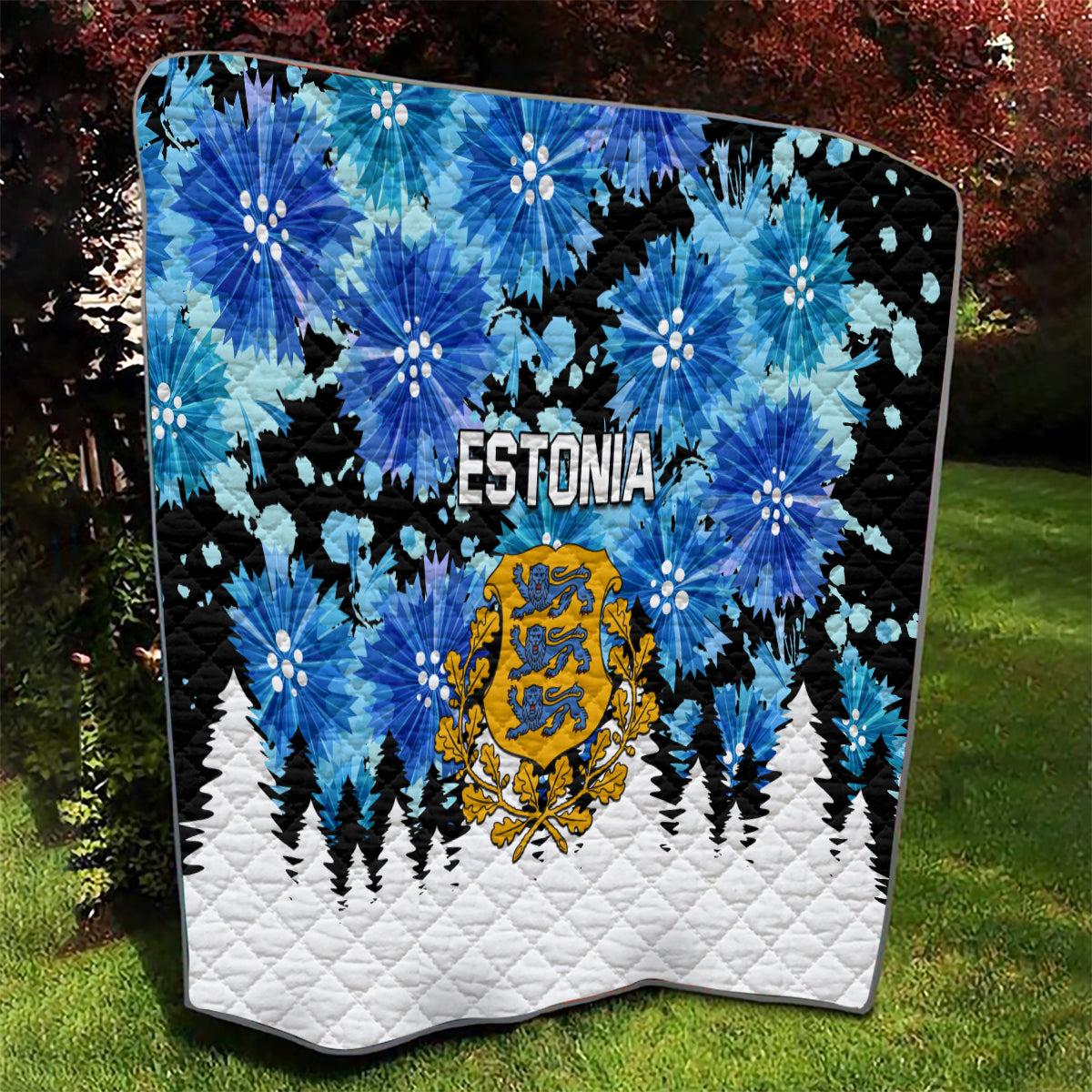 Estonia Independence Day Quilt Cornflower Unique Style - Wonder Print Shop