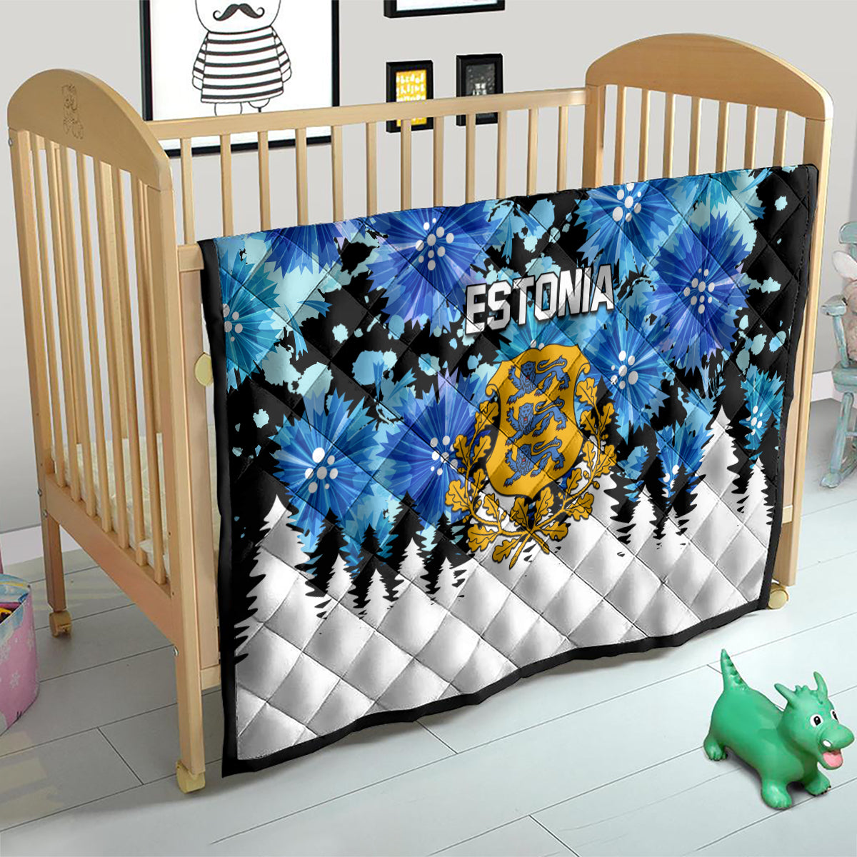 Estonia Independence Day Quilt Cornflower Unique Style - Wonder Print Shop