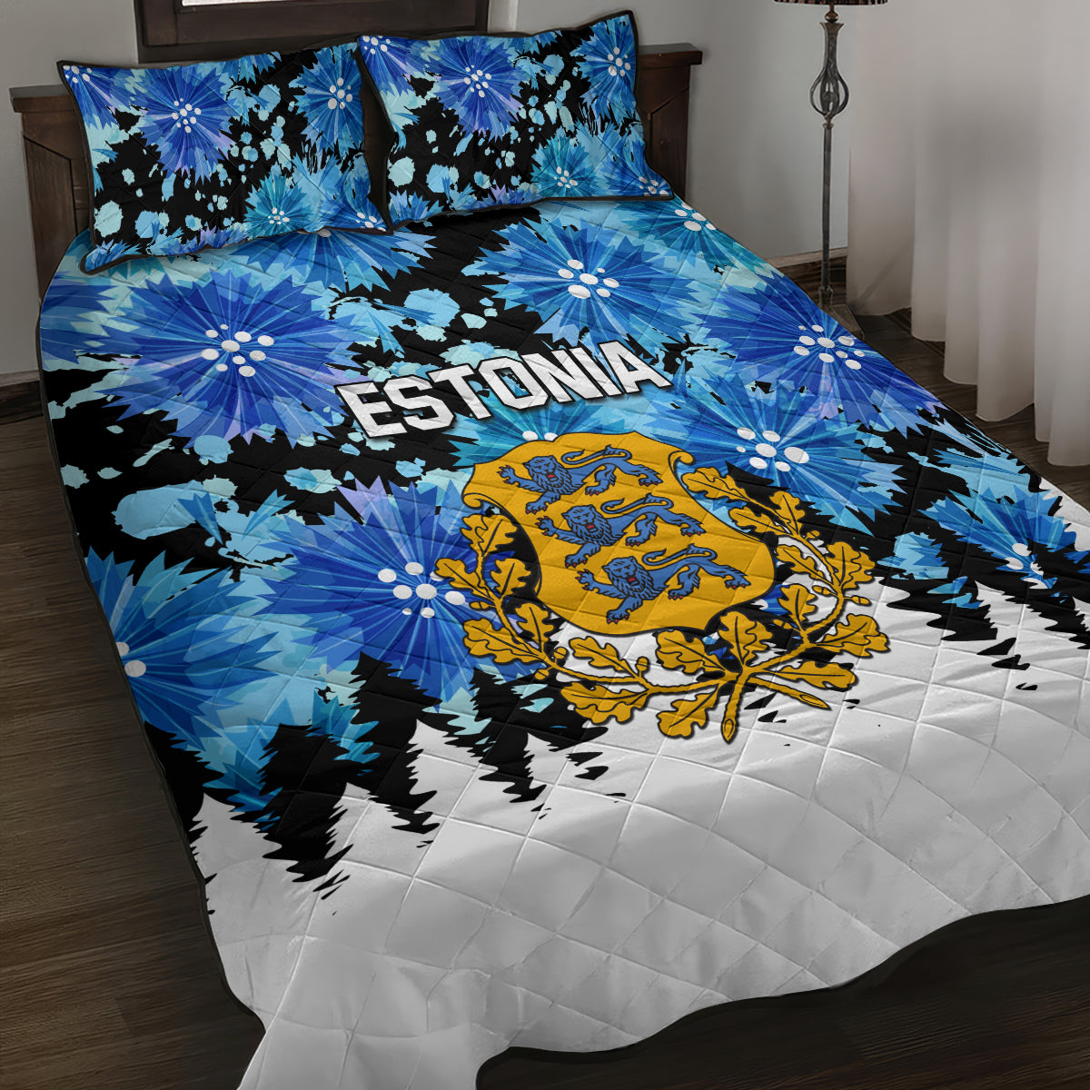 Estonia Independence Day Quilt Bed Set Cornflower Unique Style - Wonder Print Shop