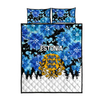 Estonia Independence Day Quilt Bed Set Cornflower Unique Style - Wonder Print Shop