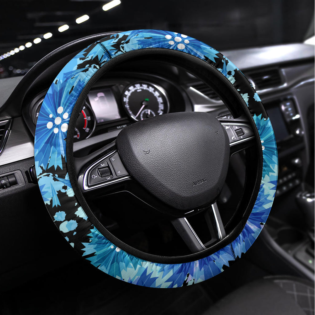 Estonia Independence Day Steering Wheel Cover Cornflower Unique Style