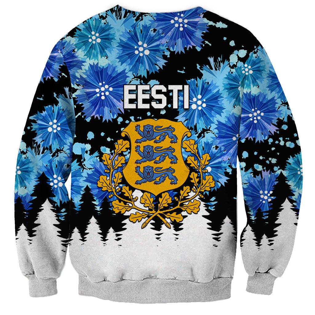Estonia Independence Day Sweatshirt Cornflower Unique Style - Wonder Print Shop