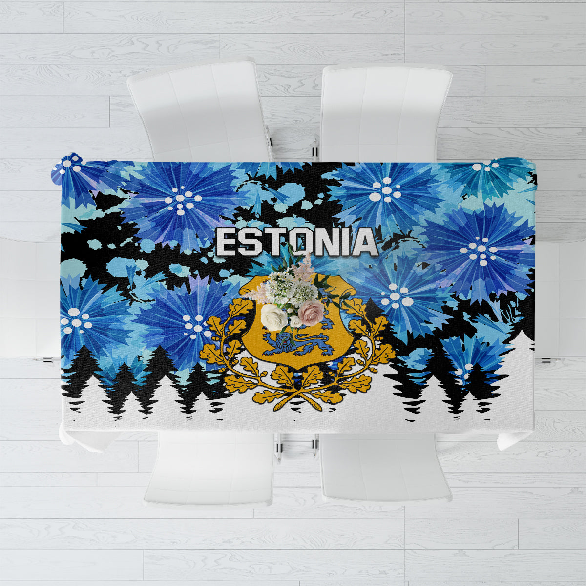 Estonia Independence Day Tablecloth Cornflower Unique Style