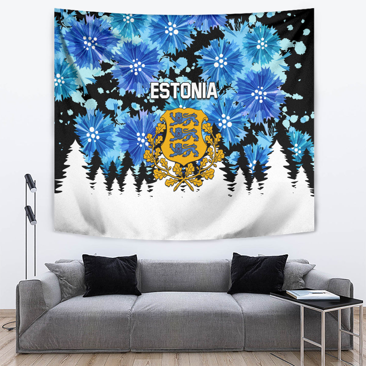 Estonia Independence Day Tapestry Cornflower Unique Style