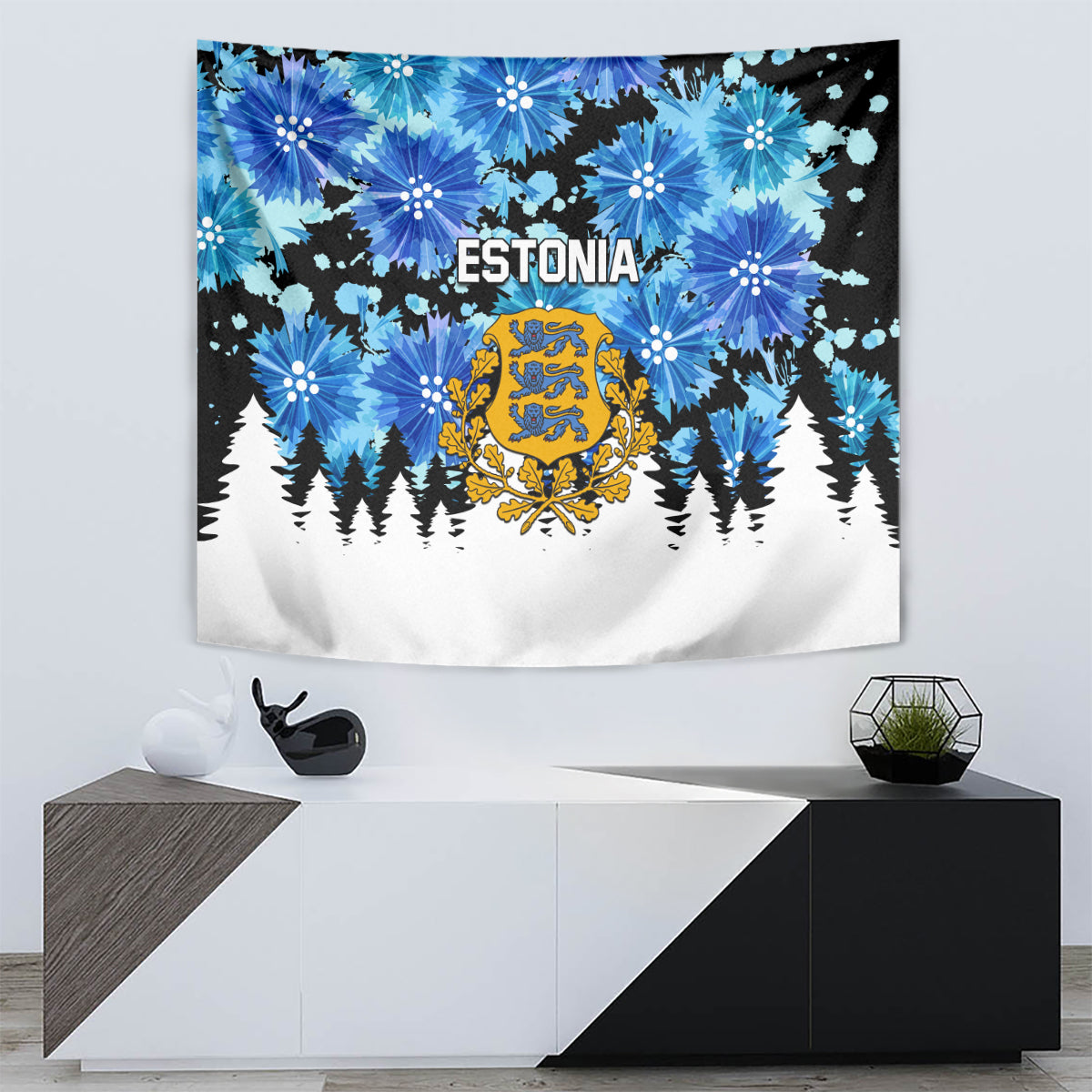 Estonia Independence Day Tapestry Cornflower Unique Style - Wonder Print Shop