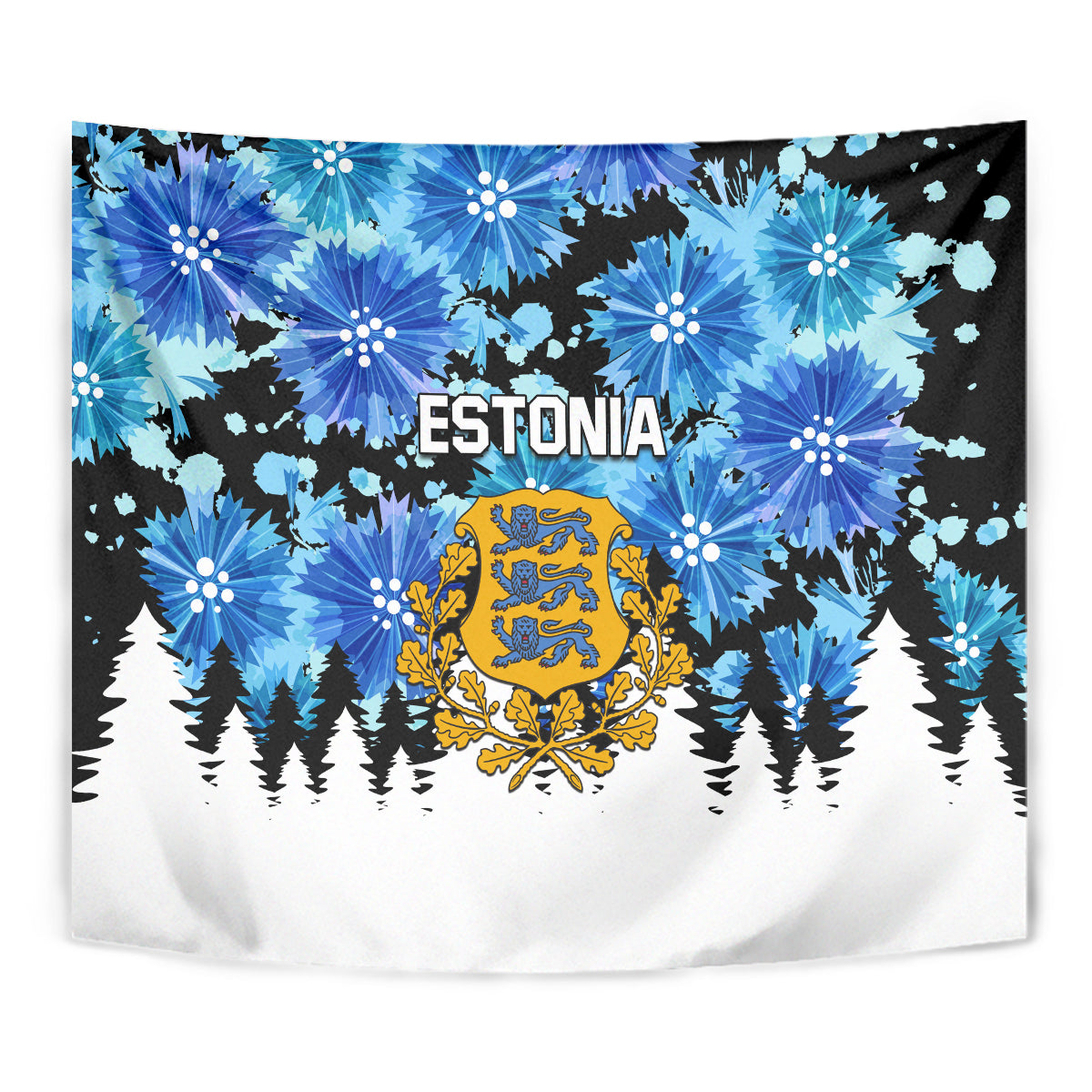 Estonia Independence Day Tapestry Cornflower Unique Style - Wonder Print Shop