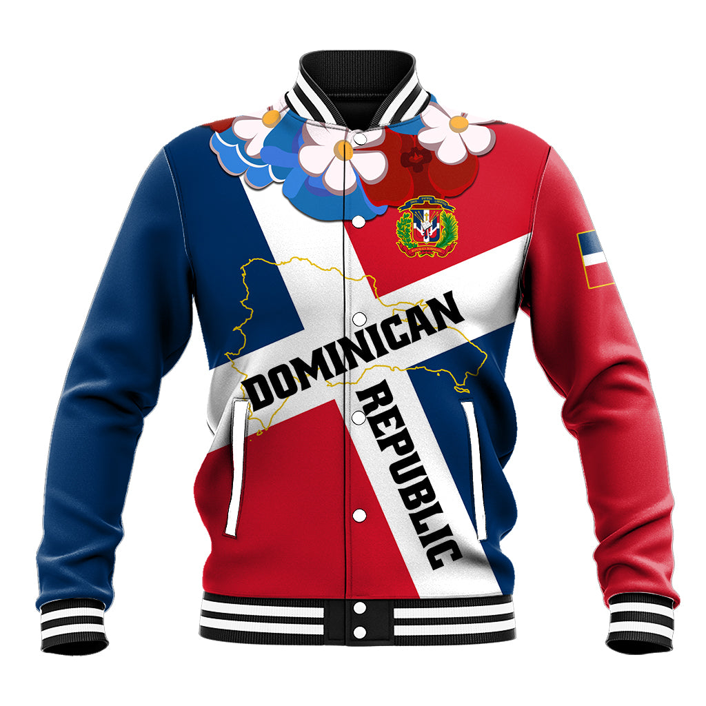Dominican Republic Independence Day Baseball Jacket Coat Of Arms Flag Style LT01