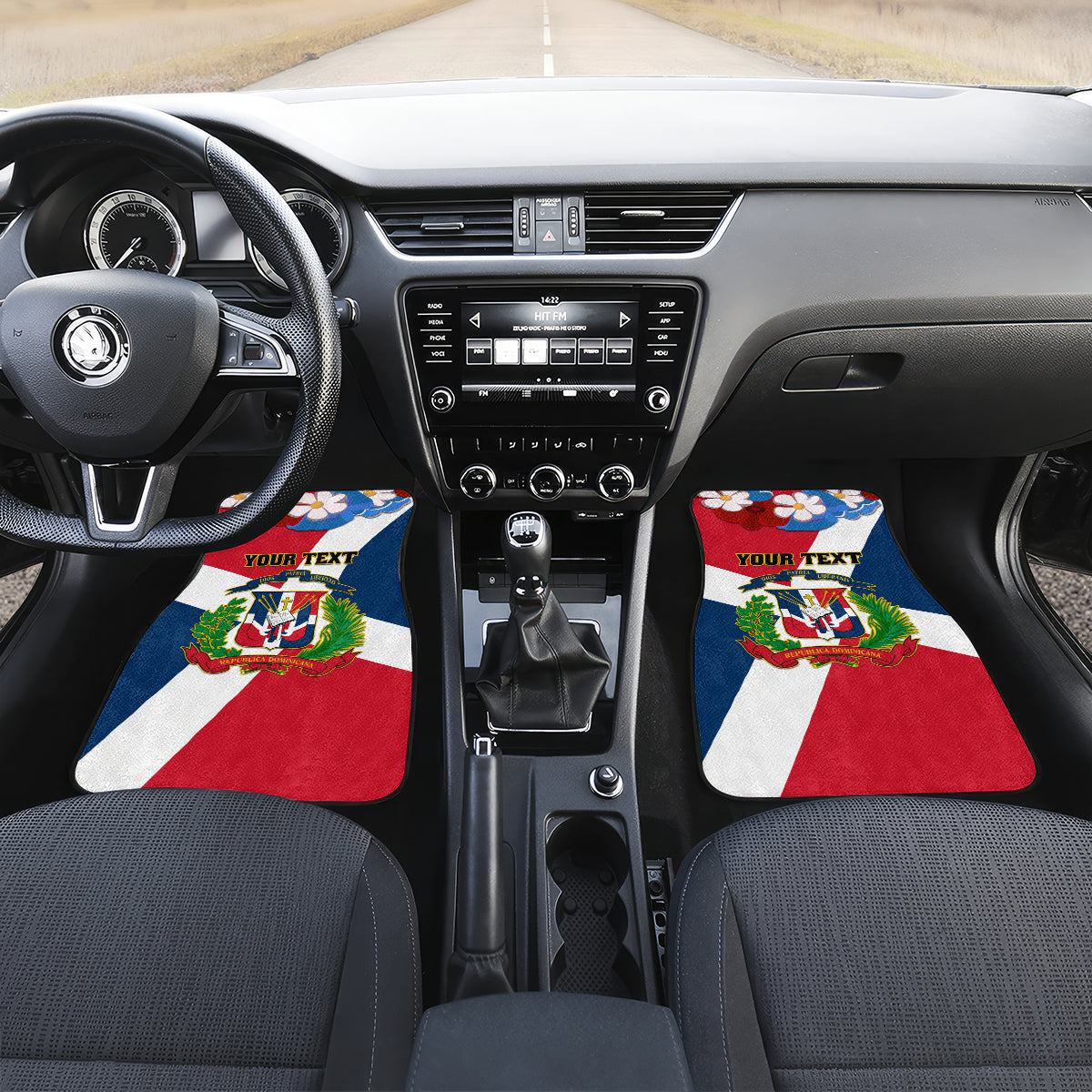Dominican Republic Independence Day Car Mats Coat Of Arms Flag Style - Wonder Print Shop