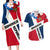 Dominican Republic Independence Day Couples Matching Long Sleeve Bodycon Dress and Hawaiian Shirt Coat Of Arms Flag Style LT01