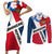 Dominican Republic Independence Day Couples Matching Short Sleeve Bodycon Dress and Long Sleeve Button Shirt Coat Of Arms Flag Style - Wonder Print Shop