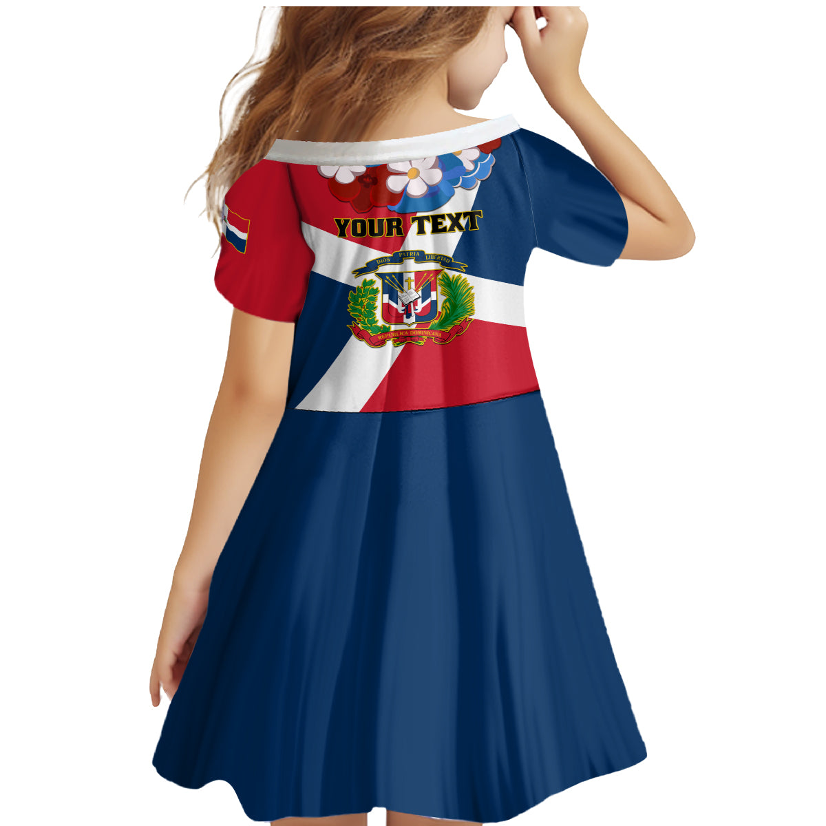 Dominican Republic Independence Day Family Matching Mermaid Dress and Hawaiian Shirt Coat Of Arms Flag Style - Wonder Print Shop