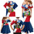 Dominican Republic Independence Day Family Matching Mermaid Dress and Hawaiian Shirt Coat Of Arms Flag Style - Wonder Print Shop