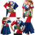 Dominican Republic Independence Day Family Matching Mermaid Dress and Hawaiian Shirt Coat Of Arms Flag Style LT01