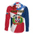 Dominican Republic Independence Day Family Matching Mermaid Dress and Hawaiian Shirt Coat Of Arms Flag Style - Wonder Print Shop