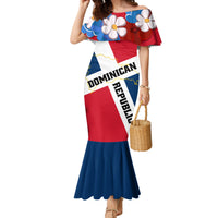 Dominican Republic Independence Day Family Matching Mermaid Dress and Hawaiian Shirt Coat Of Arms Flag Style - Wonder Print Shop
