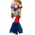 Dominican Republic Independence Day Family Matching Mermaid Dress and Hawaiian Shirt Coat Of Arms Flag Style LT01