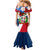 Dominican Republic Independence Day Family Matching Mermaid Dress and Hawaiian Shirt Coat Of Arms Flag Style - Wonder Print Shop