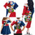 Dominican Republic Independence Day Family Matching Off Shoulder Long Sleeve Dress and Hawaiian Shirt Coat Of Arms Flag Style LT01