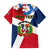 Dominican Republic Independence Day Family Matching Off Shoulder Long Sleeve Dress and Hawaiian Shirt Coat Of Arms Flag Style LT01