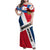 Dominican Republic Independence Day Family Matching Off Shoulder Maxi Dress and Hawaiian Shirt Coat Of Arms Flag Style LT01