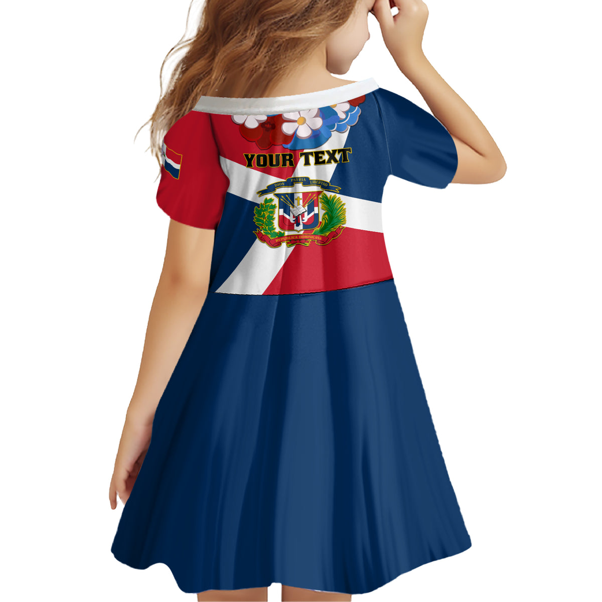 Dominican Republic Independence Day Family Matching Short Sleeve Bodycon Dress and Hawaiian Shirt Coat Of Arms Flag Style - Wonder Print Shop