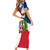 Dominican Republic Independence Day Family Matching Short Sleeve Bodycon Dress and Hawaiian Shirt Coat Of Arms Flag Style - Wonder Print Shop