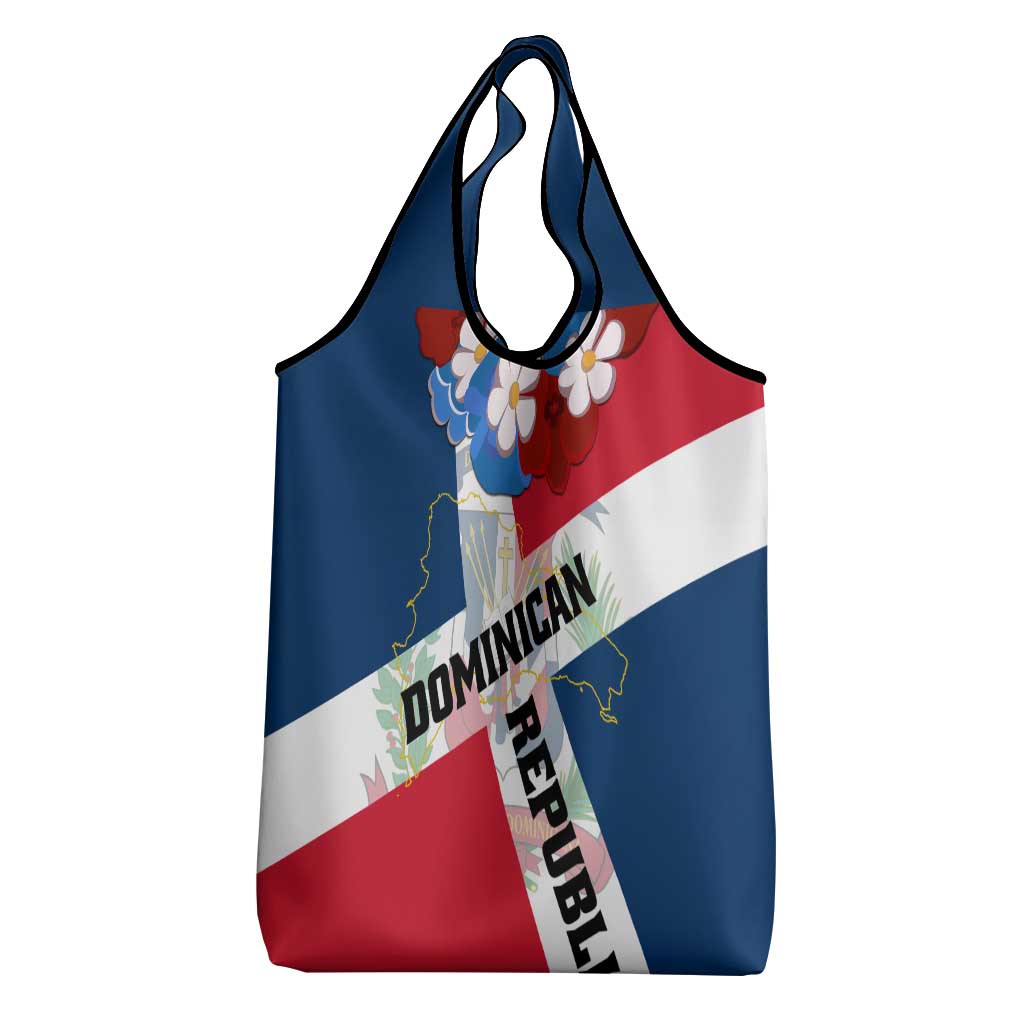 Dominican Republic Independence Day Grocery Bag Coat Of Arms Flag Style