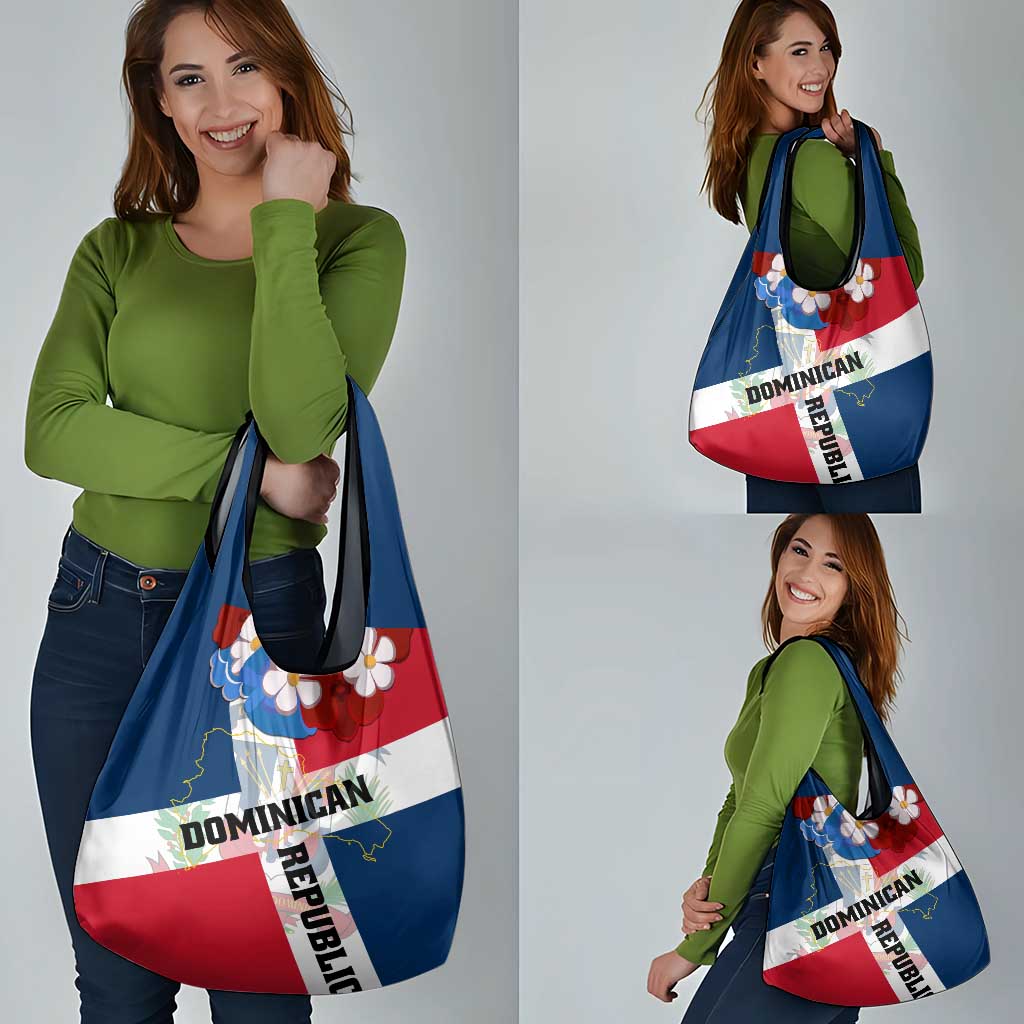 Dominican Republic Independence Day Grocery Bag Coat Of Arms Flag Style