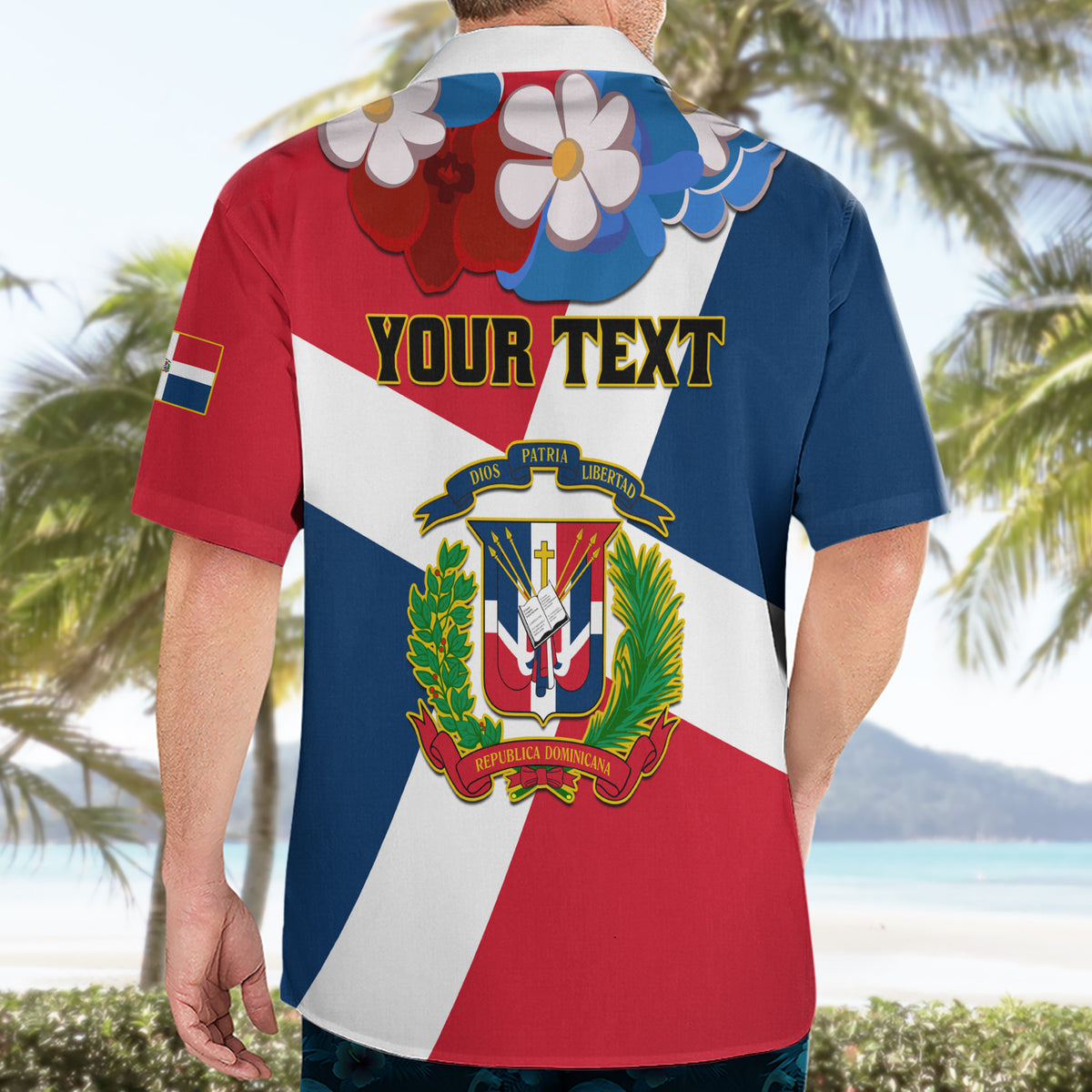 Dominican Republic Independence Day Hawaiian Shirt Coat Of Arms Flag Style - Wonder Print Shop
