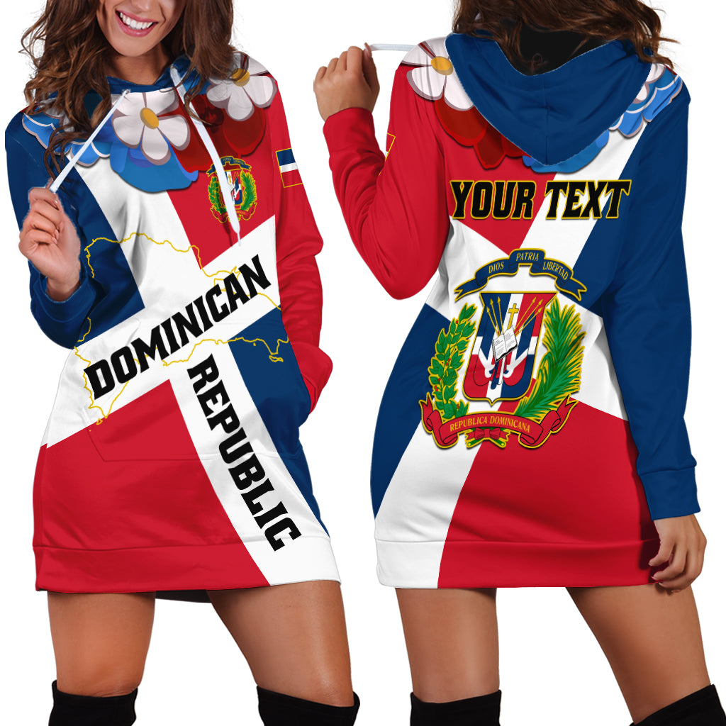 Dominican Republic Independence Day Hoodie Dress Coat Of Arms Flag Style - Wonder Print Shop