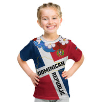 Dominican Republic Independence Day Kid T Shirt Coat Of Arms Flag Style - Wonder Print Shop