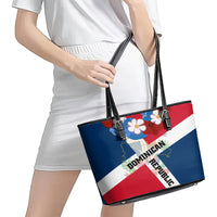 Dominican Republic Independence Day Leather Tote Bag Coat Of Arms Flag Style - Wonder Print Shop