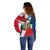 Dominican Republic Independence Day Off Shoulder Sweater Coat Of Arms Flag Style LT01