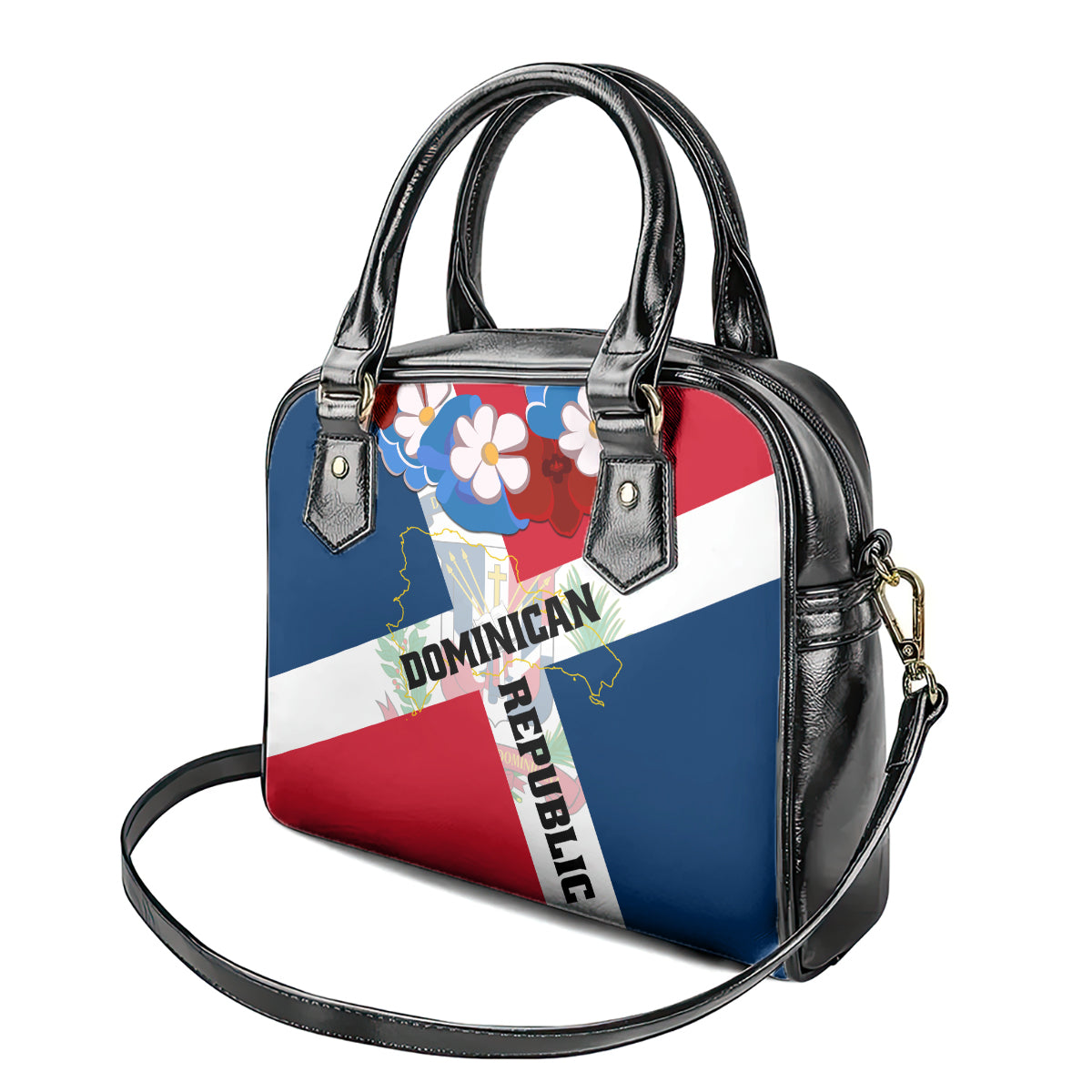Dominican Republic Independence Day Shoulder Handbag Coat Of Arms Flag Style LT01