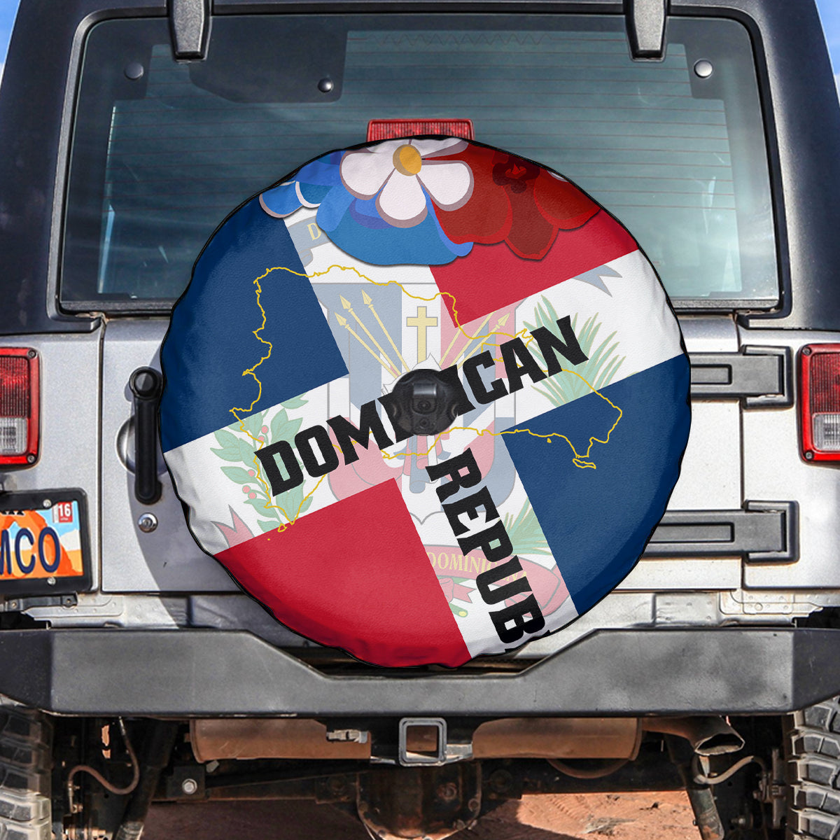 Dominican Republic Independence Day Spare Tire Cover Coat Of Arms Flag Style LT01