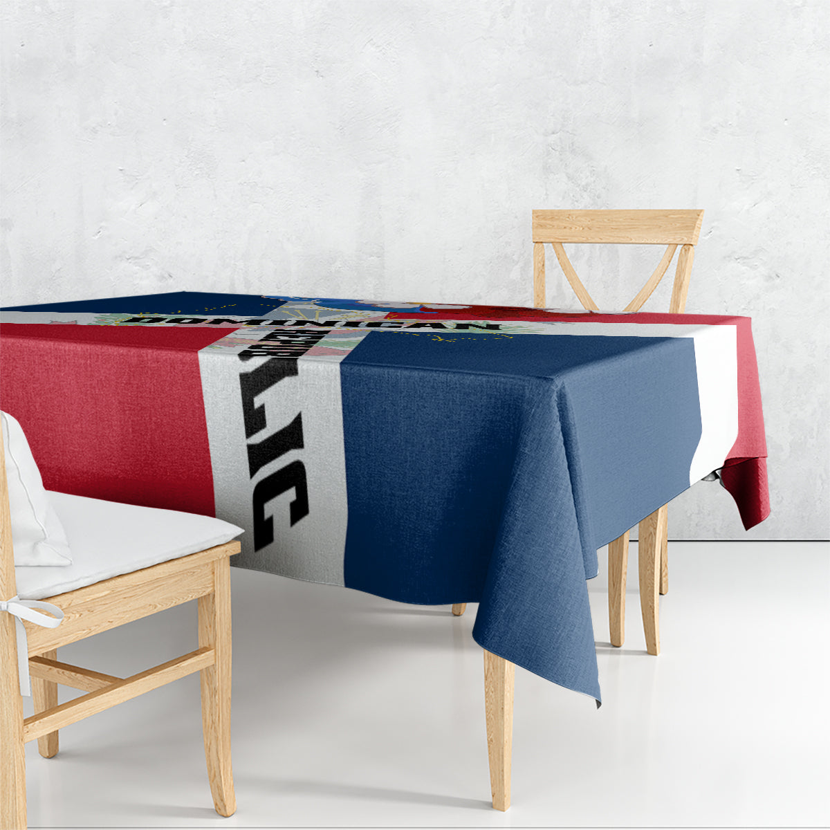 Dominican Republic Independence Day Tablecloth Coat Of Arms Flag Style - Wonder Print Shop