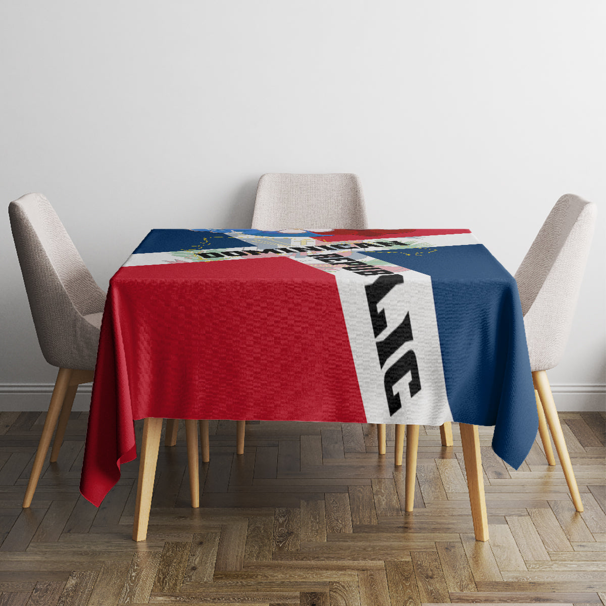 Dominican Republic Independence Day Tablecloth Coat Of Arms Flag Style - Wonder Print Shop