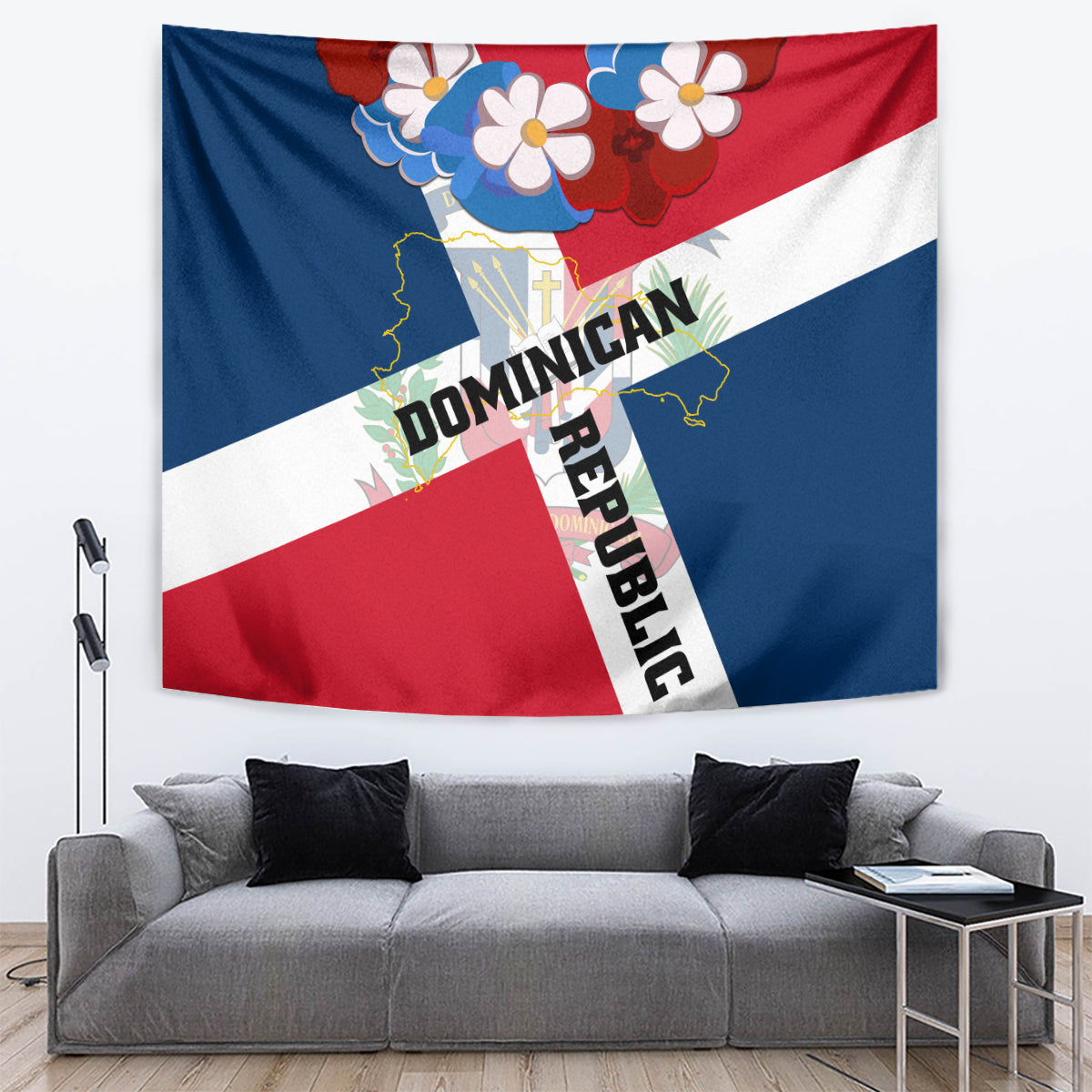 Dominican Republic Independence Day Tapestry Coat Of Arms Flag Style LT01