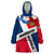 Dominican Republic Independence Day Wearable Blanket Hoodie Coat Of Arms Flag Style - Wonder Print Shop