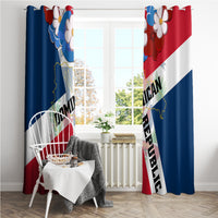 Dominican Republic Independence Day Window Curtain Coat Of Arms Flag Style - Wonder Print Shop
