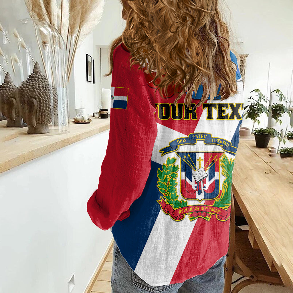 Dominican Republic Independence Day Women Casual Shirt Coat Of Arms Flag Style - Wonder Print Shop