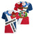 Dominican Republic Independence Day Women V Neck T Shirt Coat Of Arms Flag Style - Wonder Print Shop