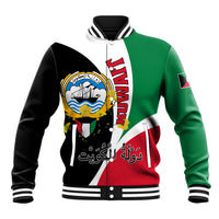 Kuwait National Day Baseball Jacket Kuwayt Coat Of Arms Arfaj Flower - Wonder Print Shop